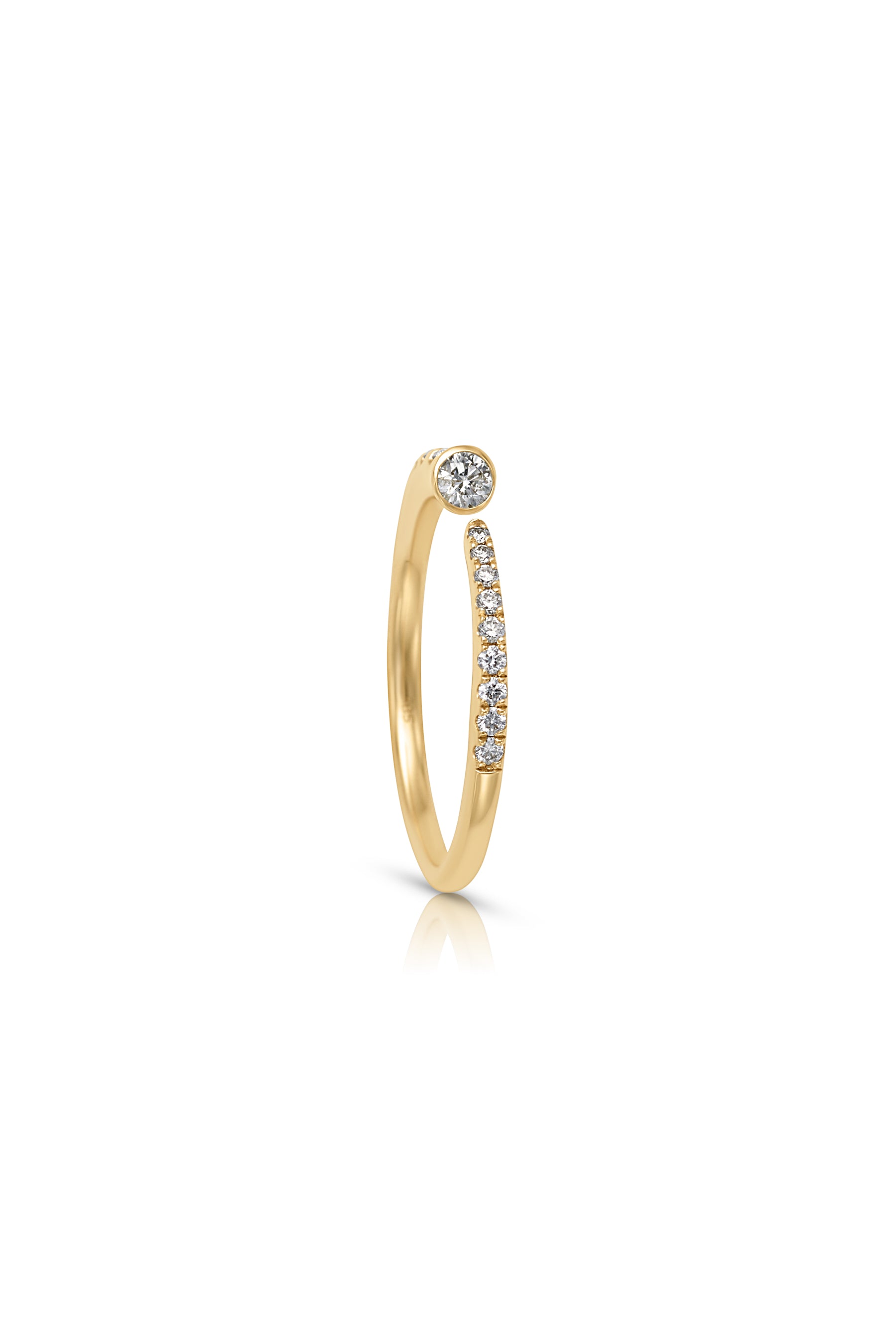 14KY Pave Spike Wrap Ring-Rings-Sorte-Susan Saffron Jewelry