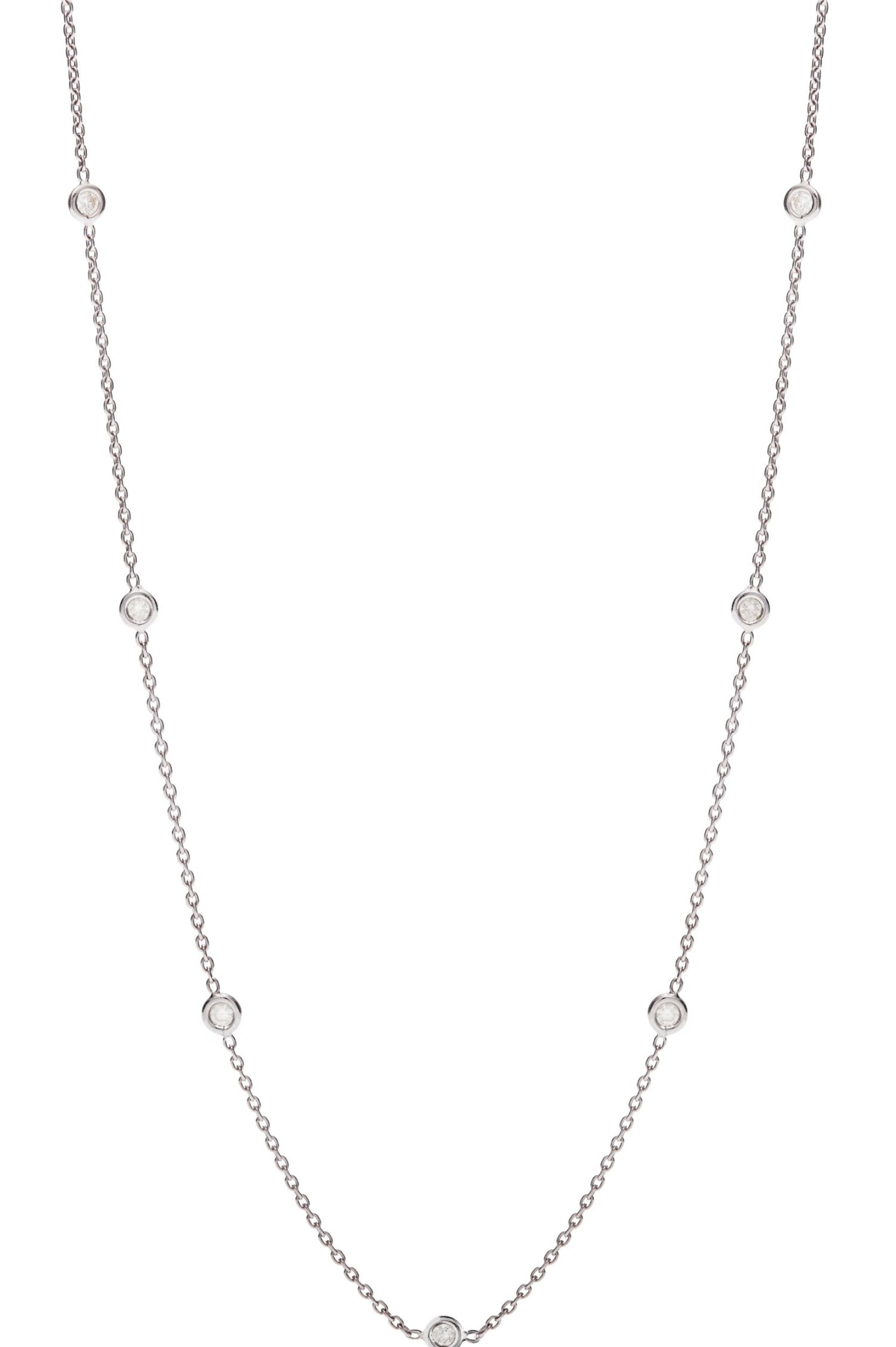 14KW Diamond By The Yard Necklace