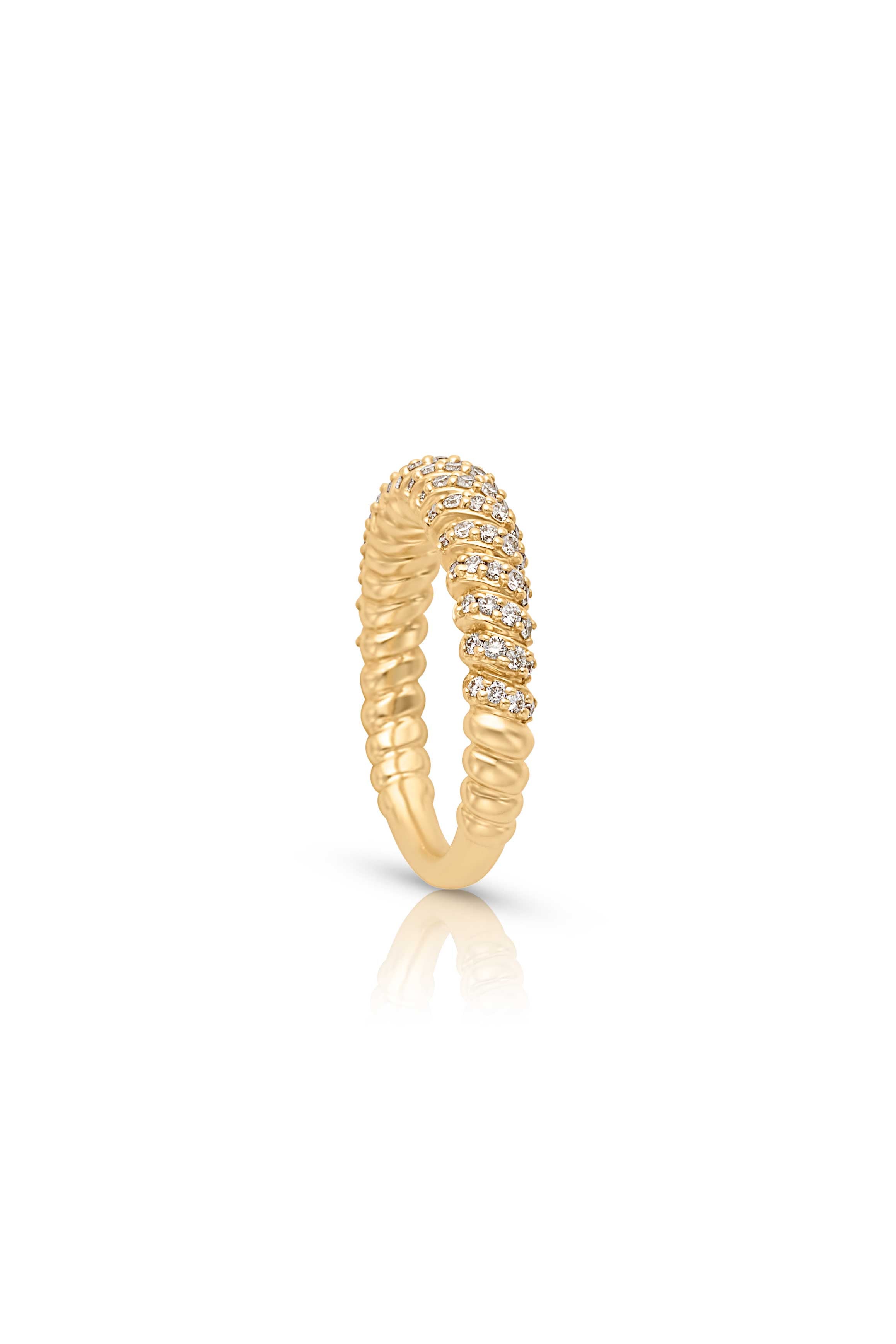 14KY Diamond Rope Rope Ring