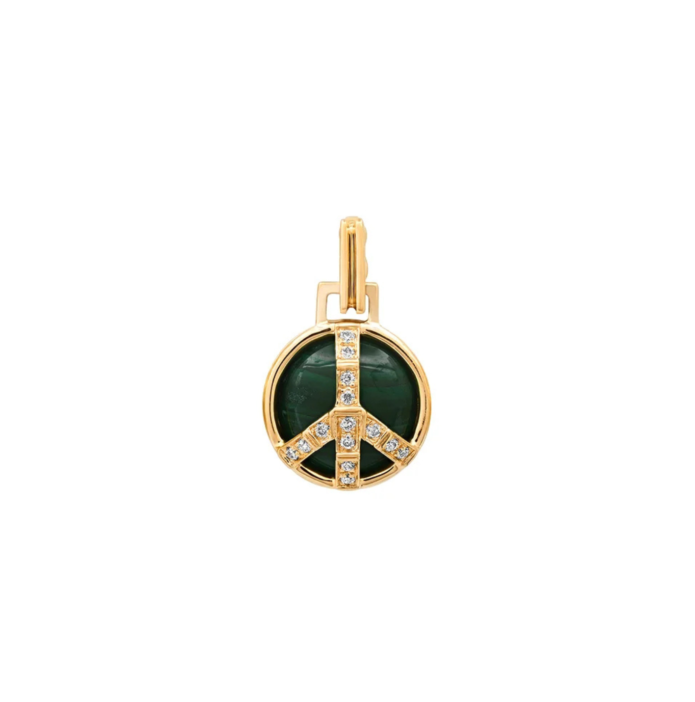 14KY Mini Peace Pendant Onyx