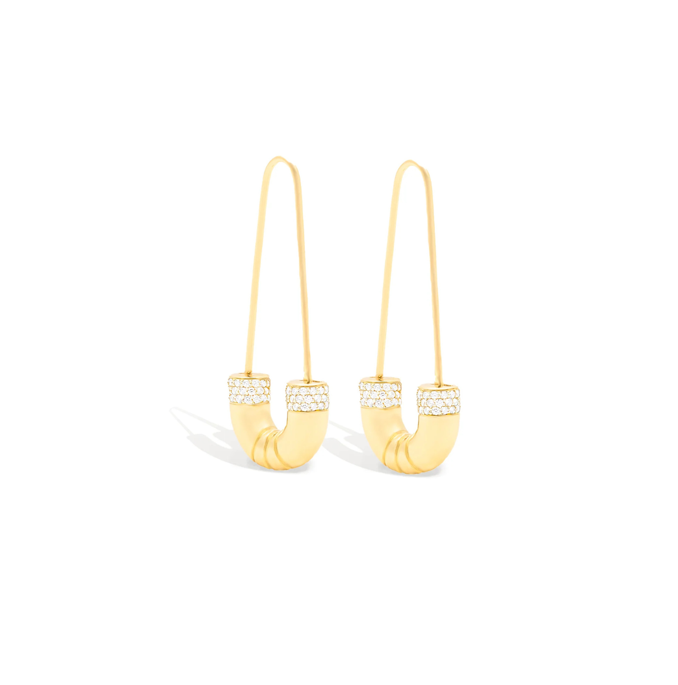 14KY The Crew Tube Earrings in Diamond