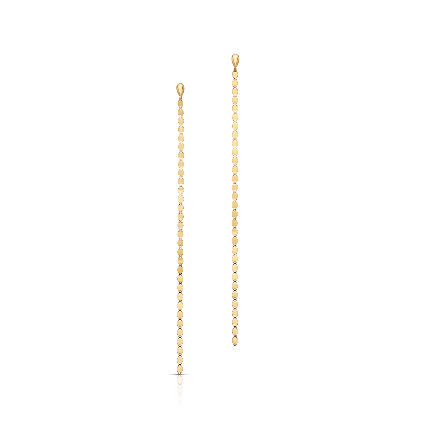 14KY 4" Mirror Chain Earring