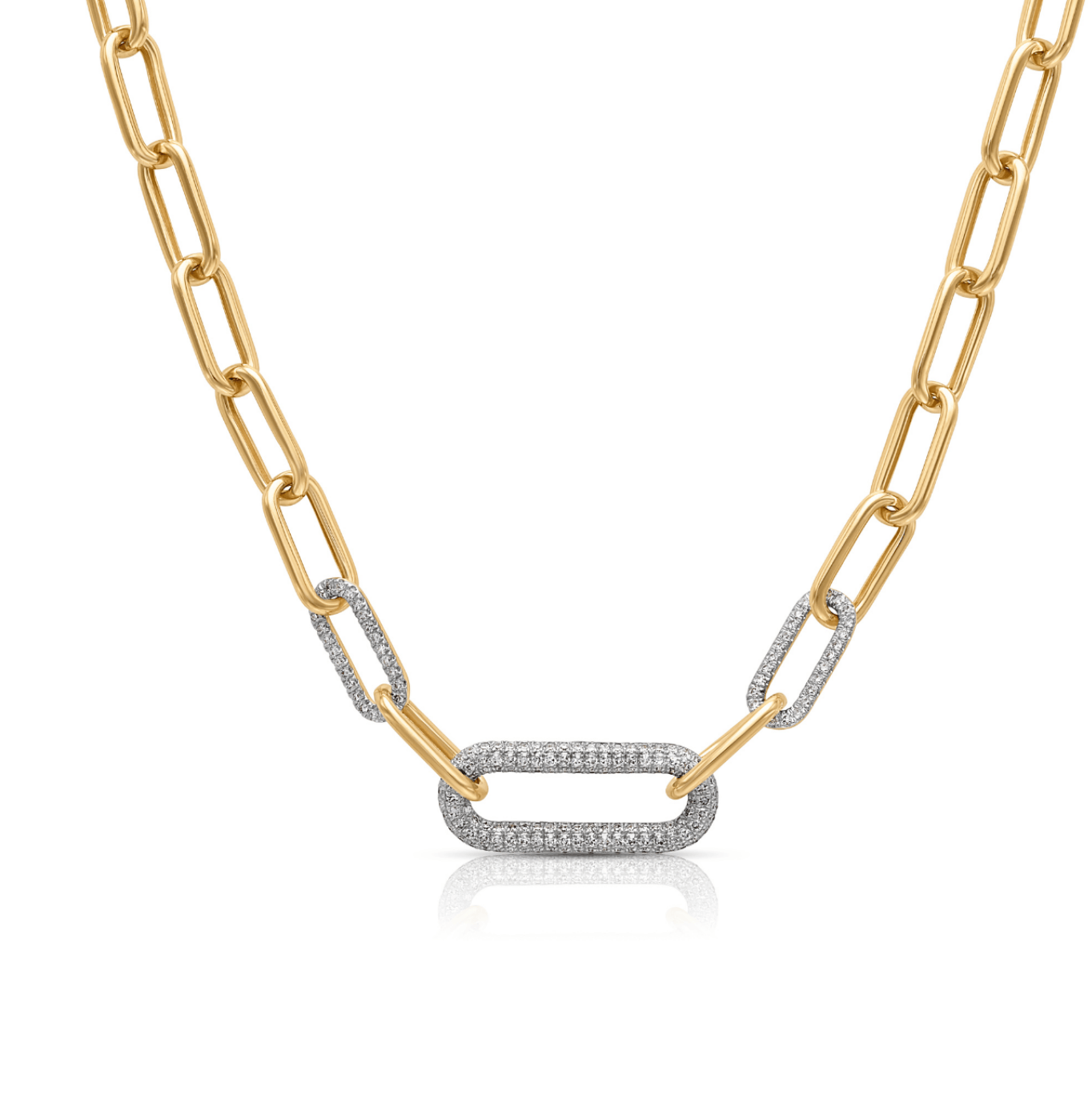 14KY Diamond Link Necklace