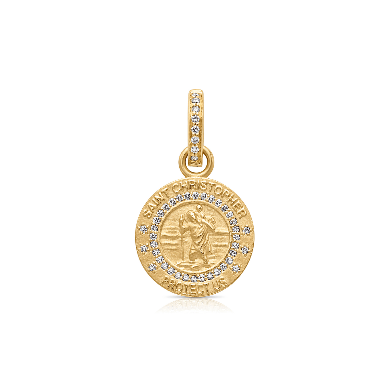 18KY St Christopher Protection Charm