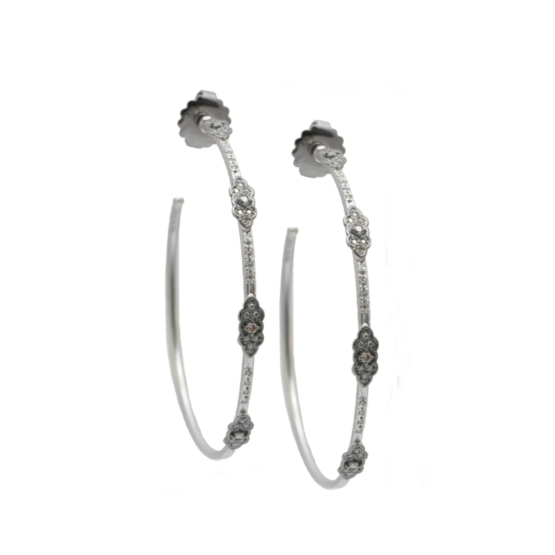 Scroll Hoop Earrings