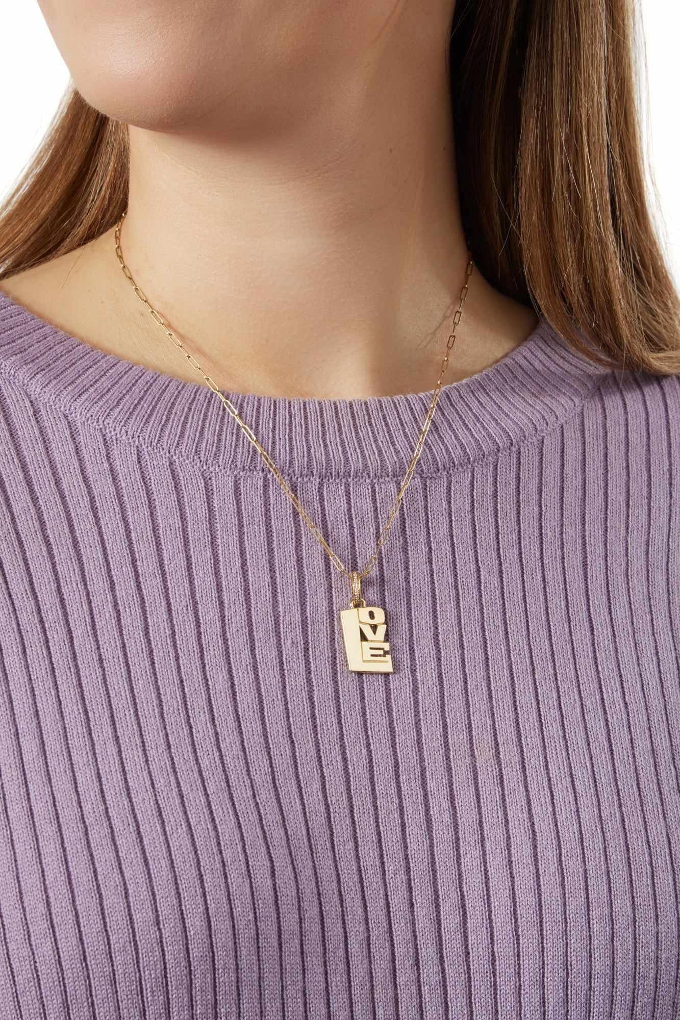 18KY Stacked Love Charm