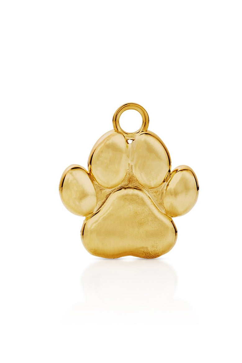 18KY Diamond Paw Charm