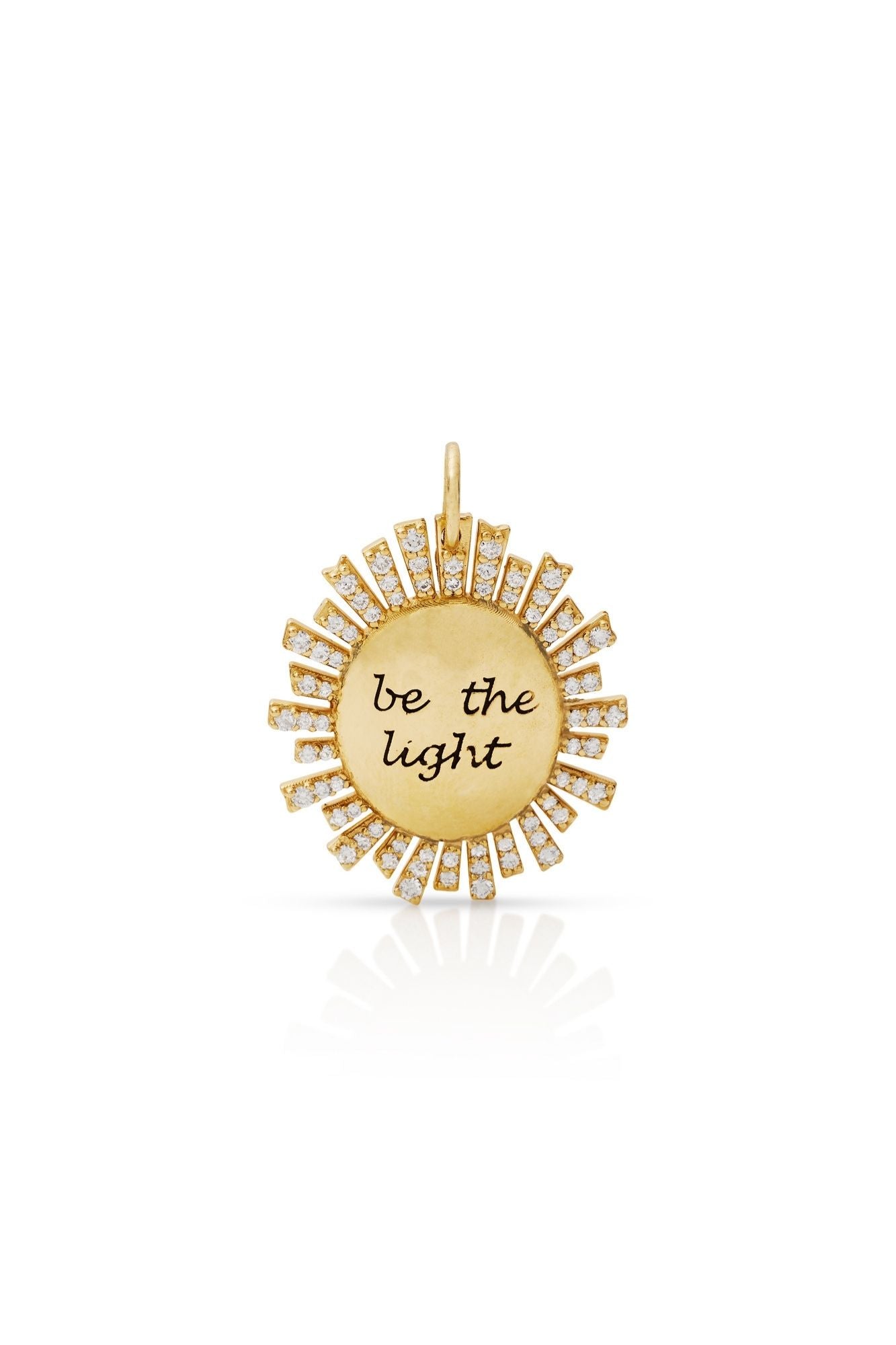 18KY Be The Light Charm