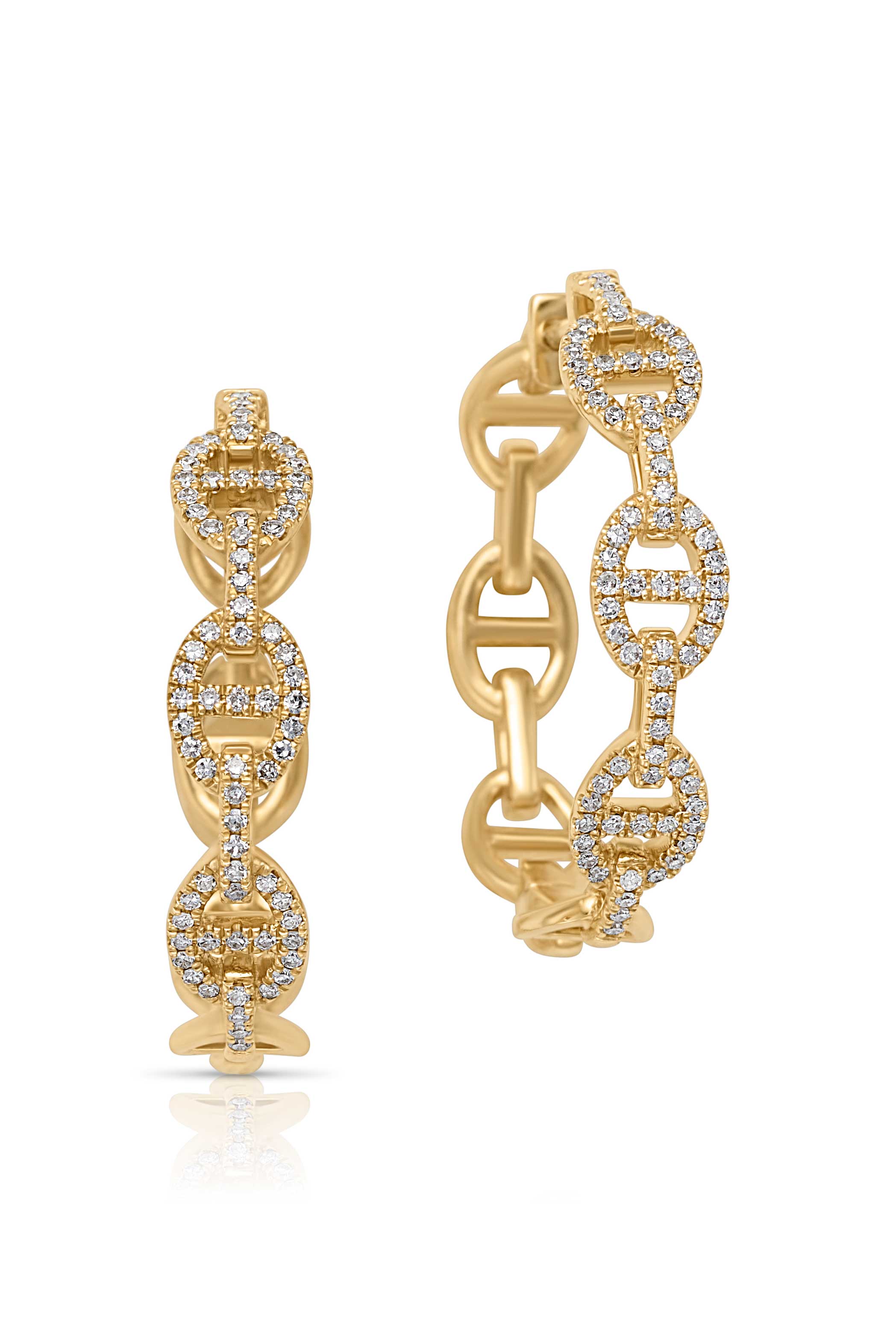 14KY Diamond Mariner Link Hoop