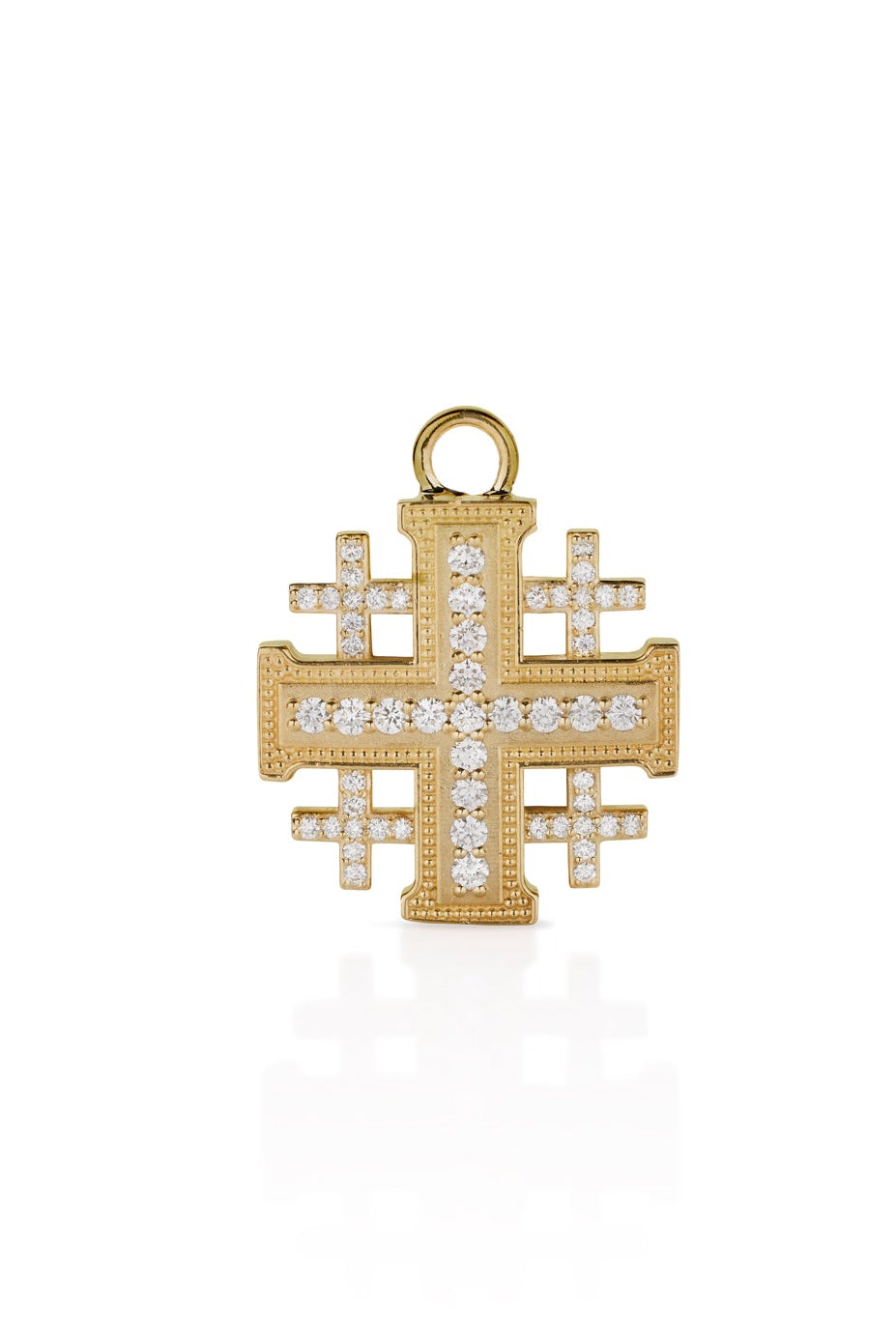 18KY Crusader Cross Charm