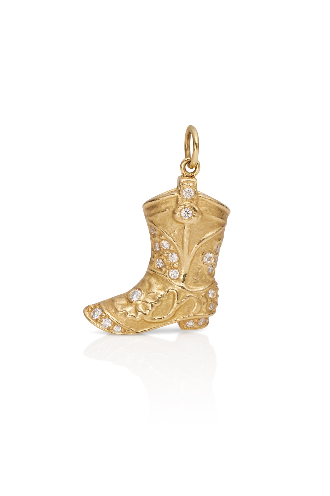 18KY Cowboy Boot with Diamonds