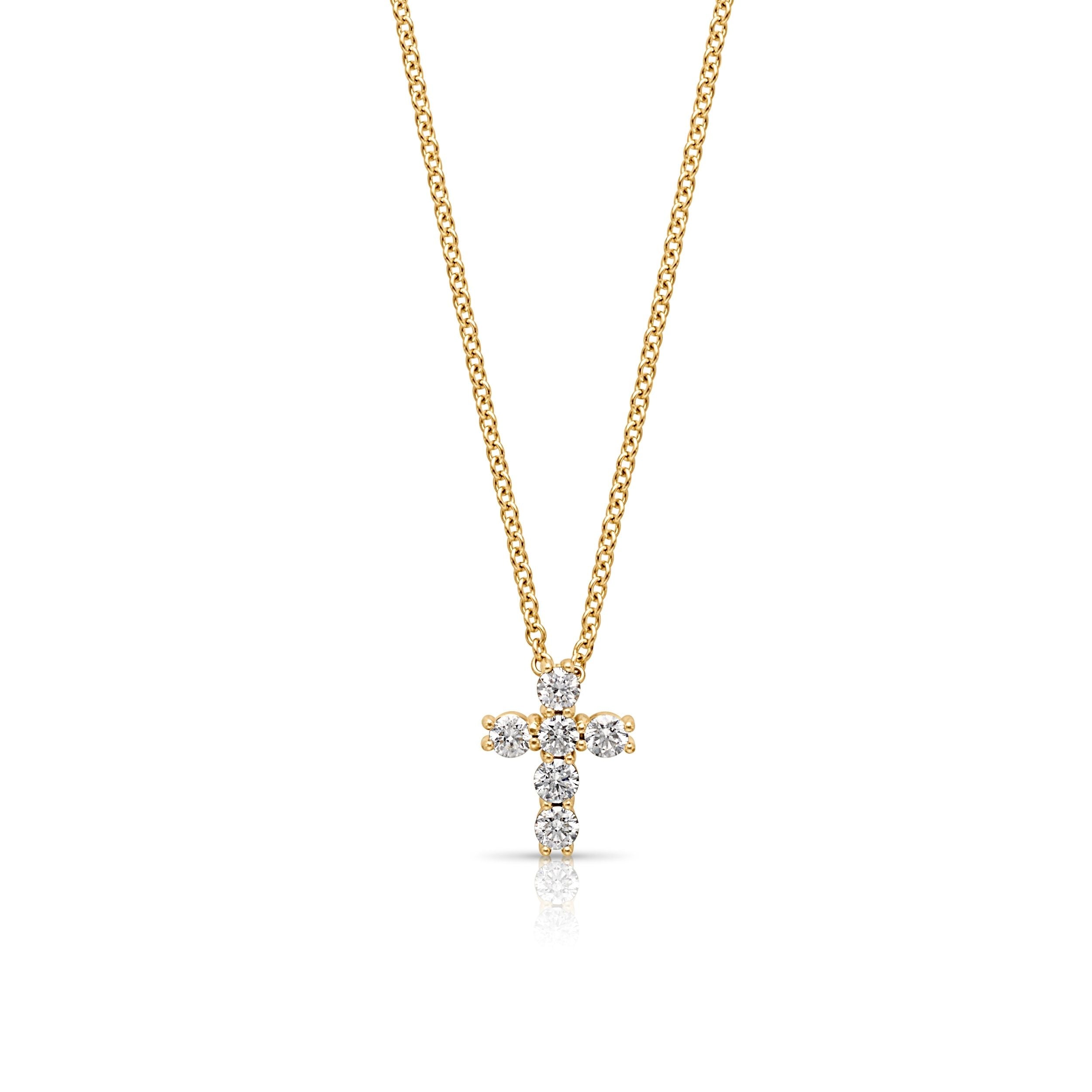 14KY Diamond Cross Necklace