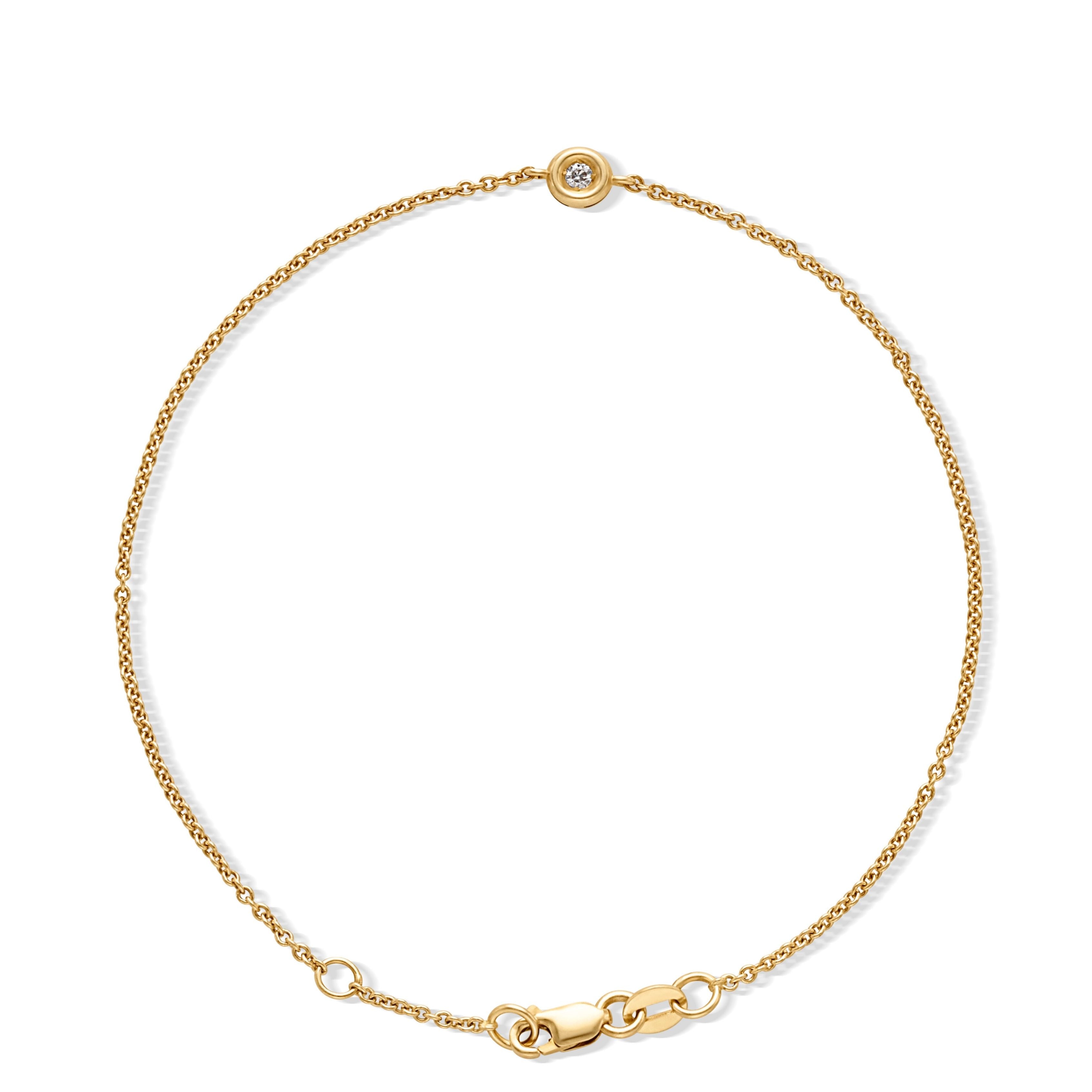 14KY Chain Bracelet with Diamond