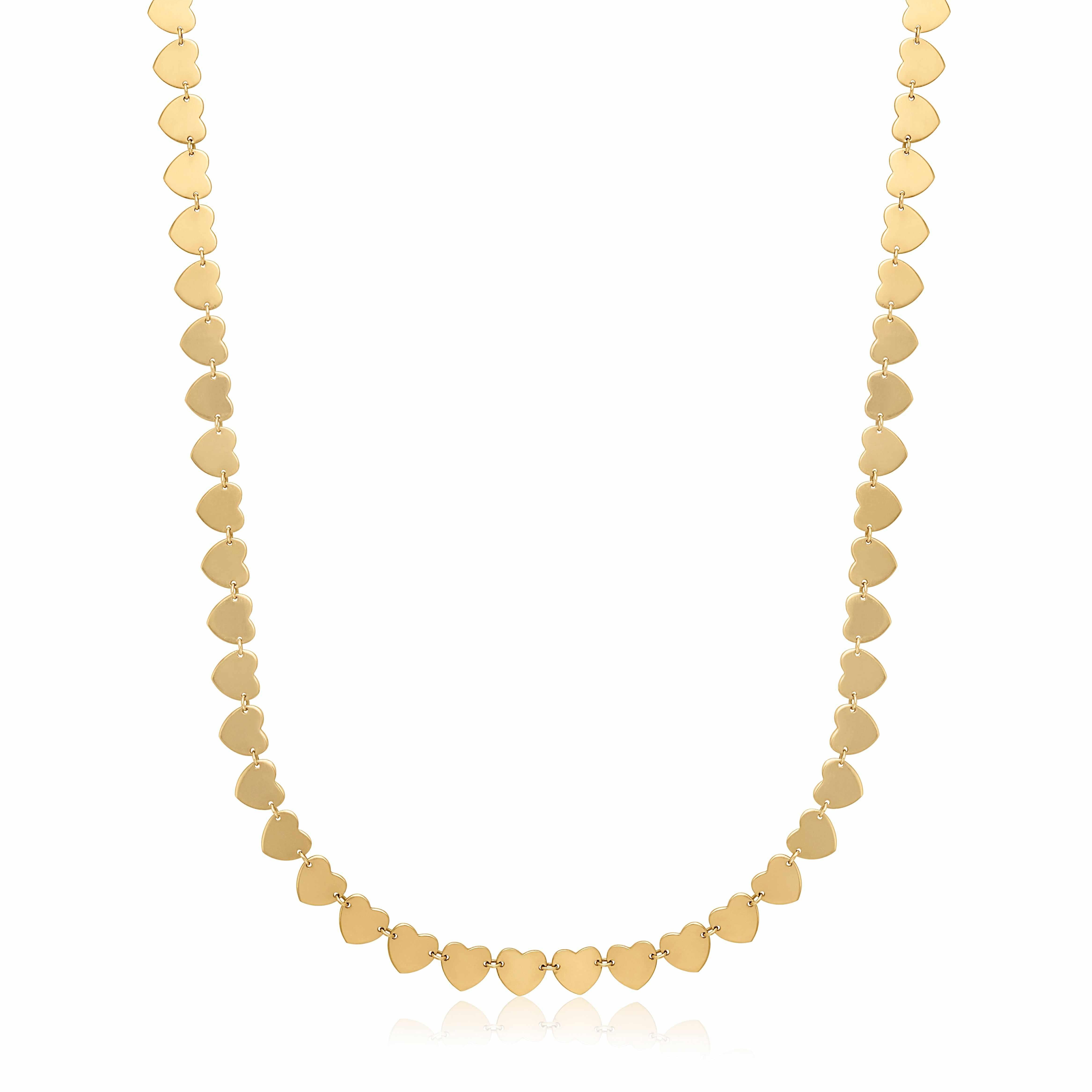 14KY Disco Heart Chain