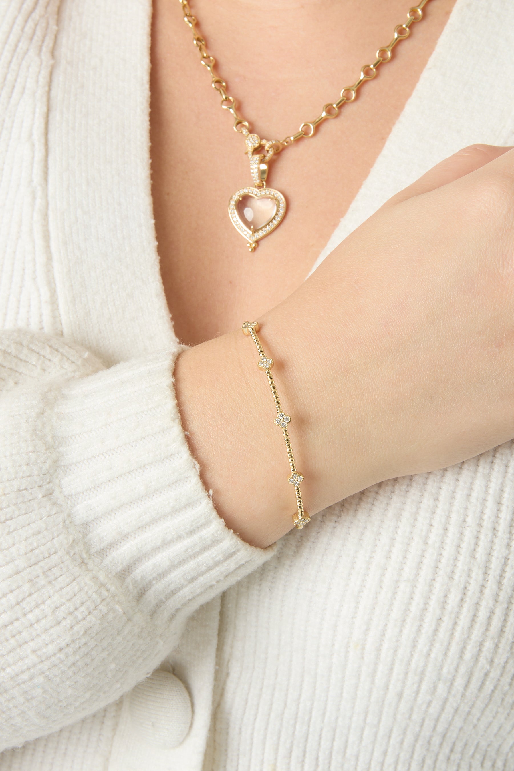 14KY Quad Station Flex Bracelet