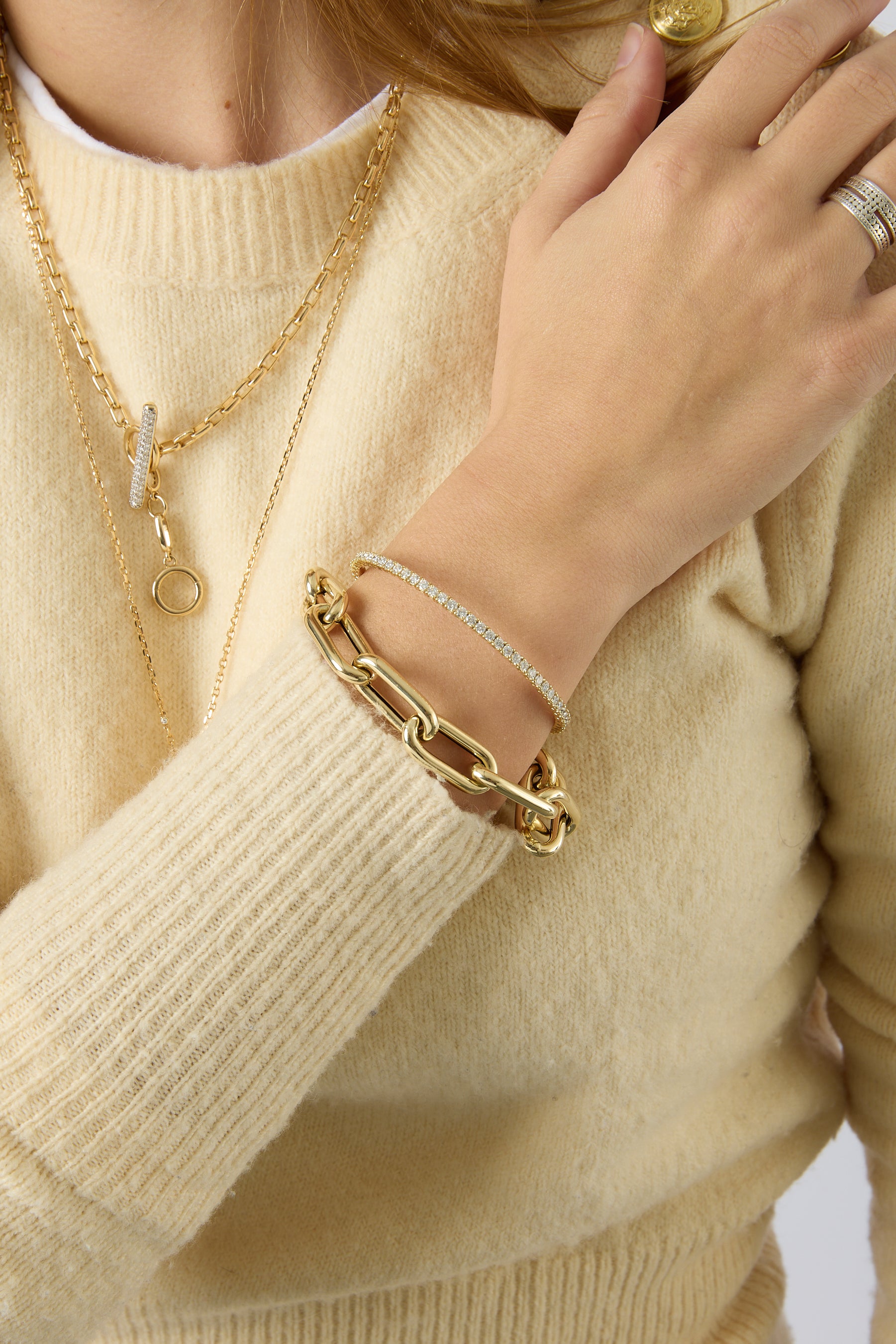 14KY Diamond Flex Bracelet