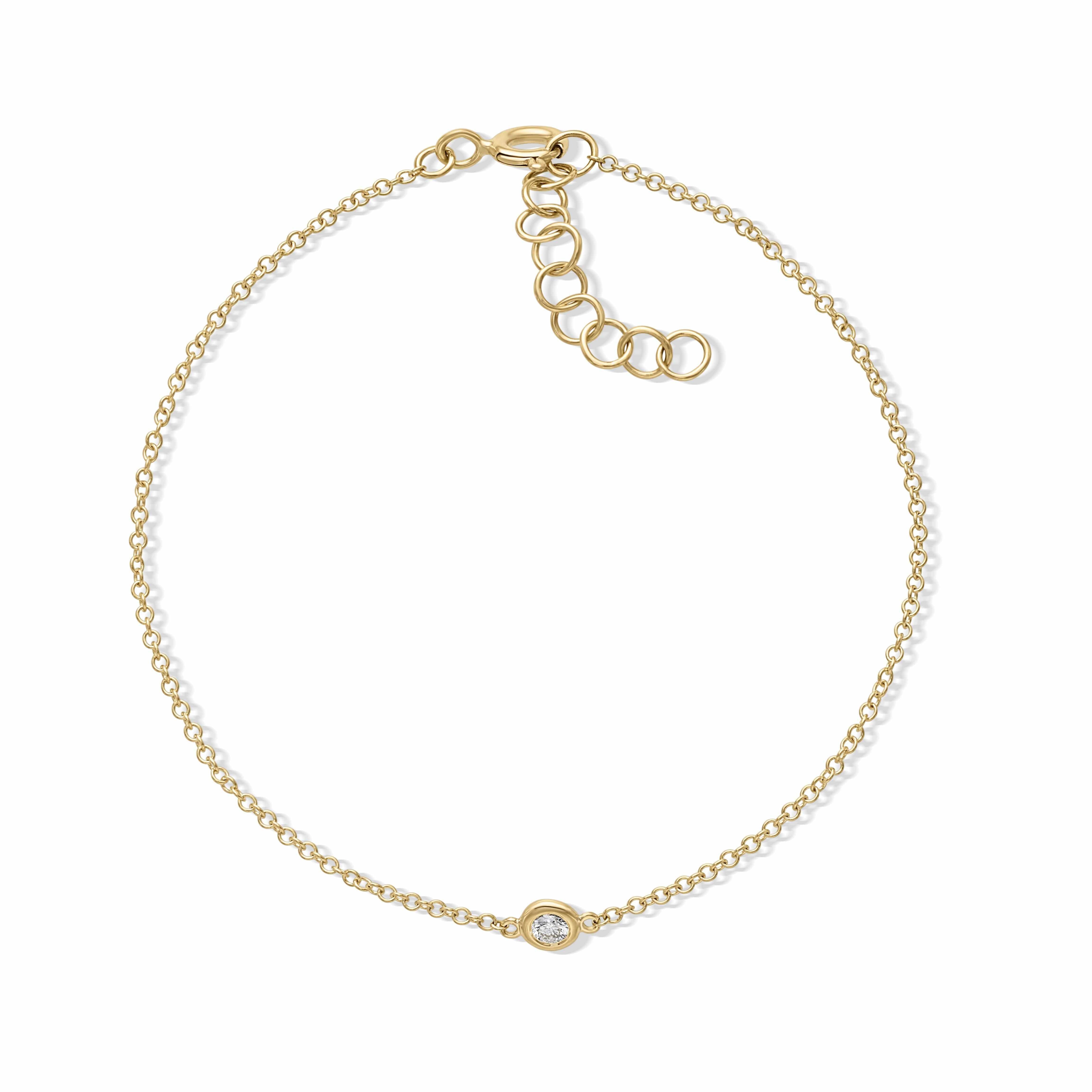 14KY Bezel Diamond Bracelet