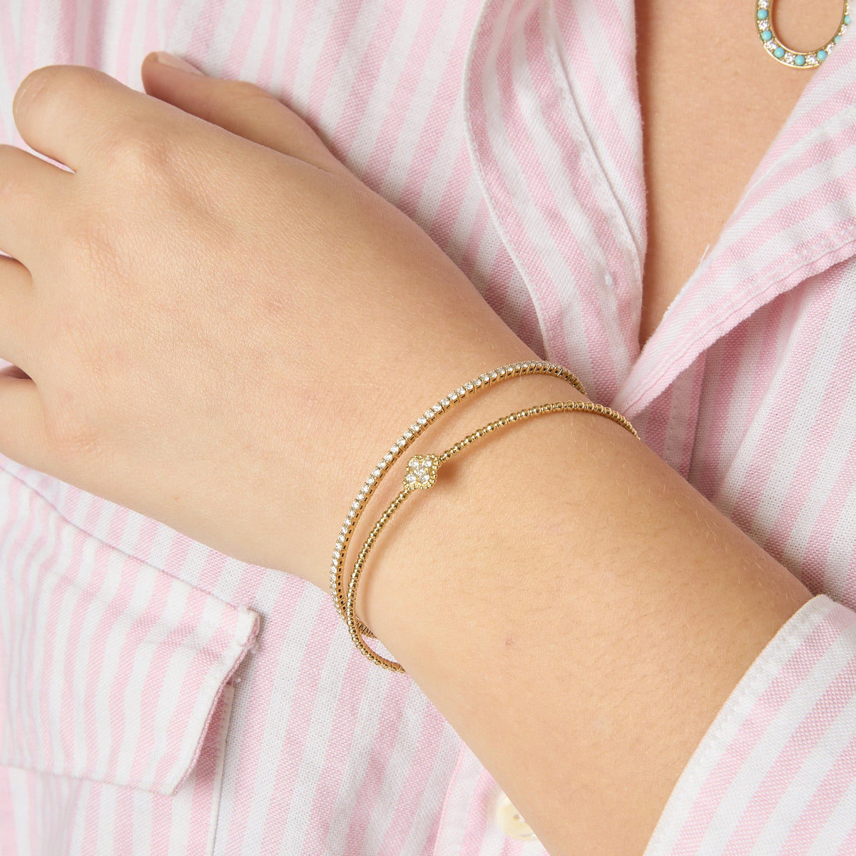 14KY Diamond Flex Bracelet-Bracelets-Gemma-Susan Saffron Jewelry