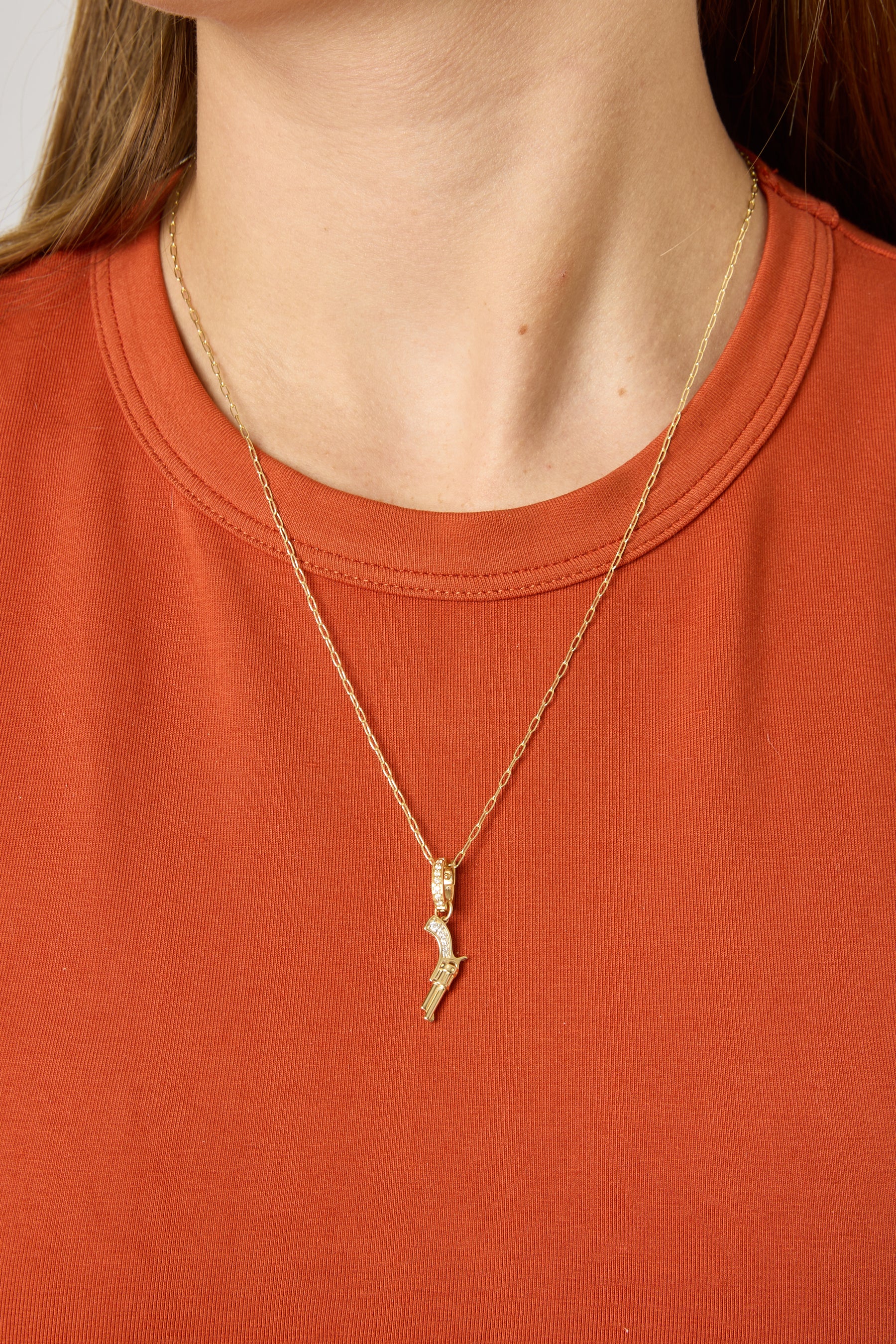 14KY Diamond Revolver Charm