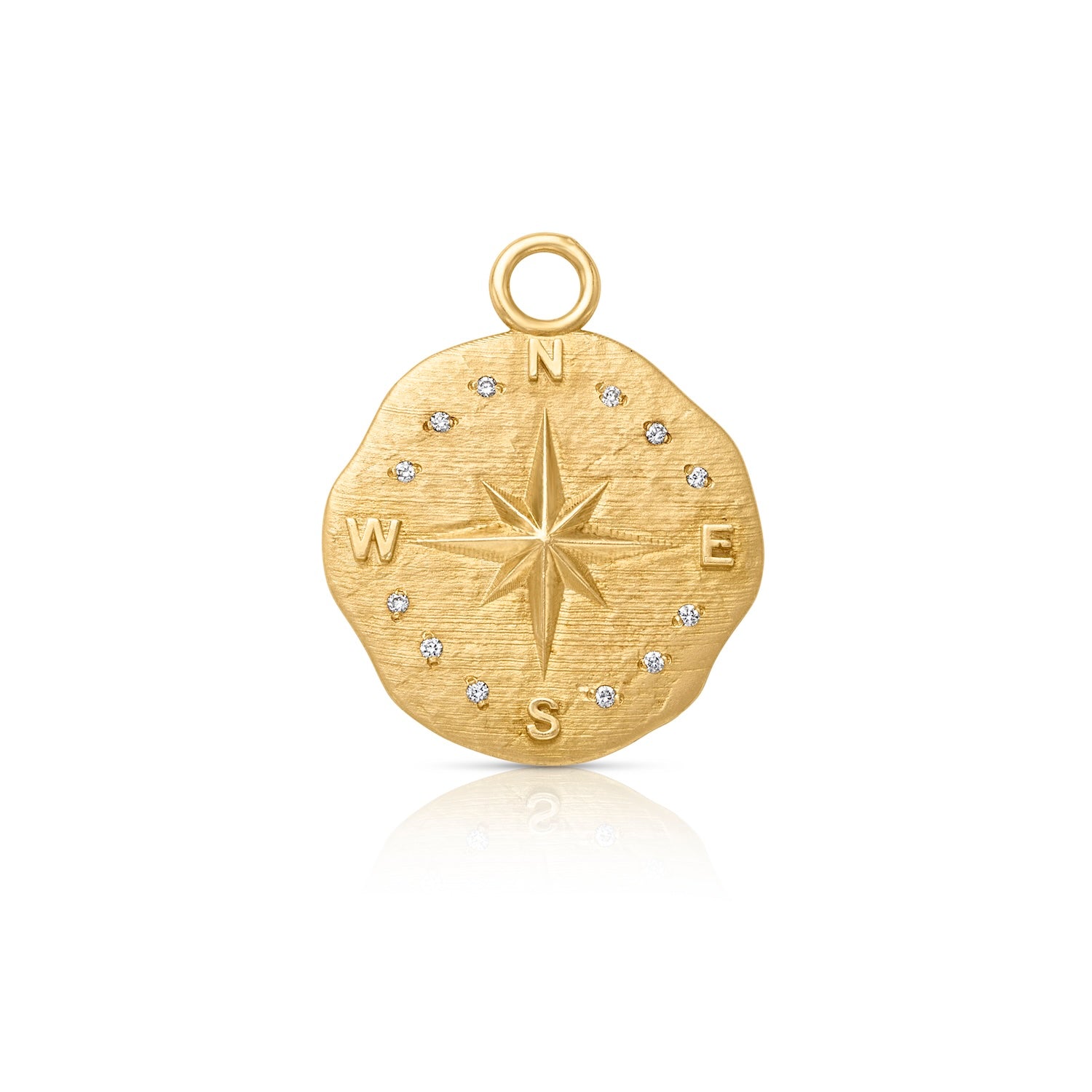 18KY Guiding Charm with Diamonds