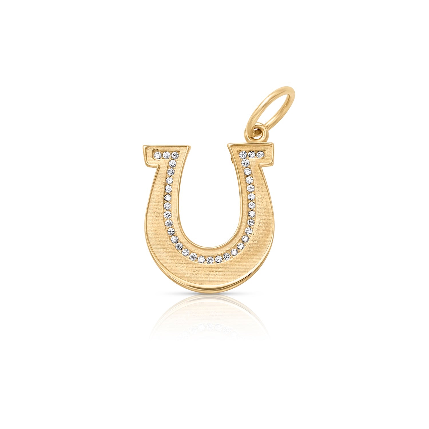 14KY Golden Diamond Horseshoe