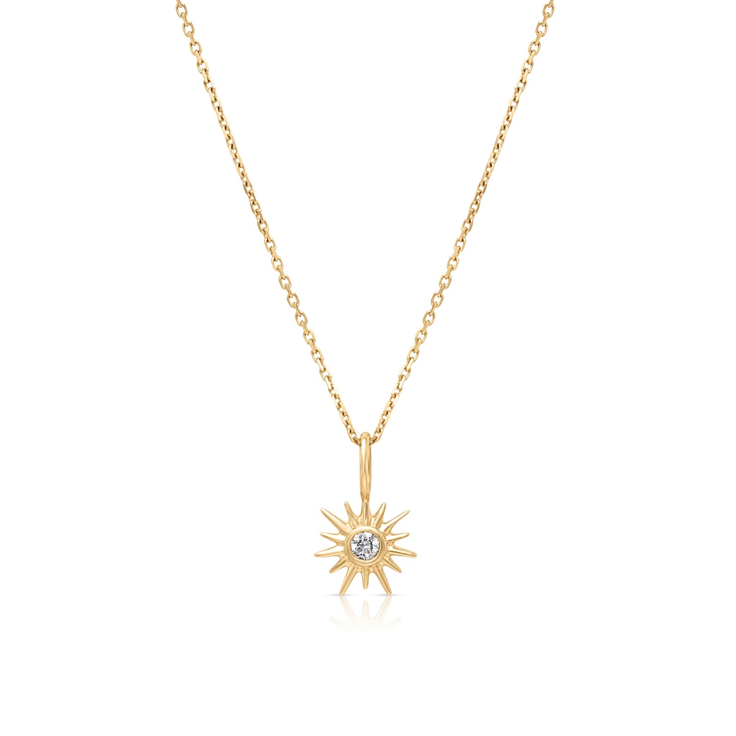 14KY Love You To The Moon Necklaces