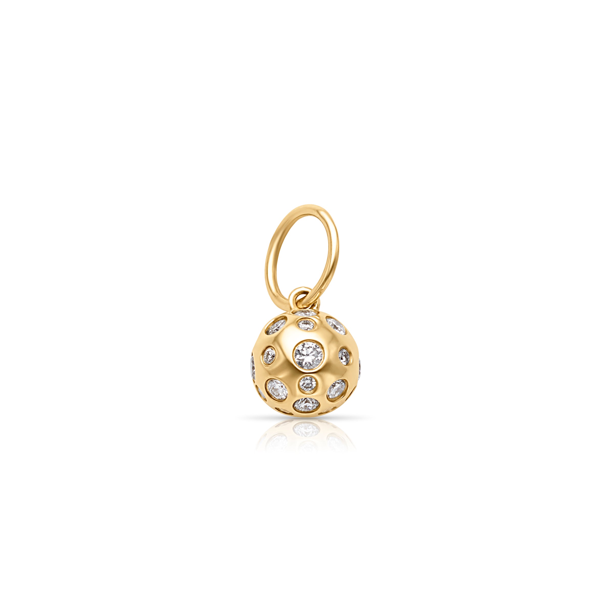 14KY Burnished Ball Charm