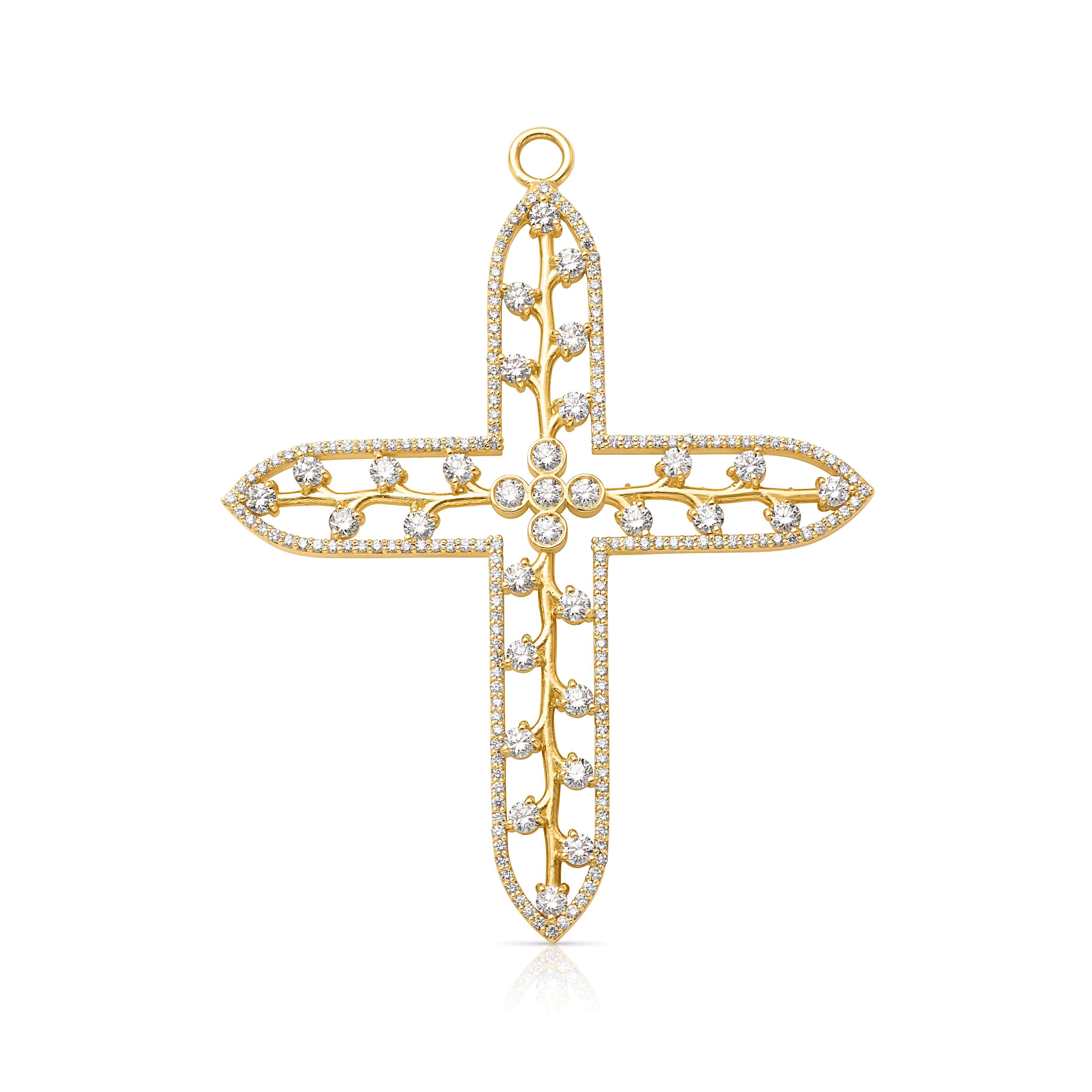 18KY Tracy Cross-Charms-Trilogy-Large-Susan Saffron Jewelry