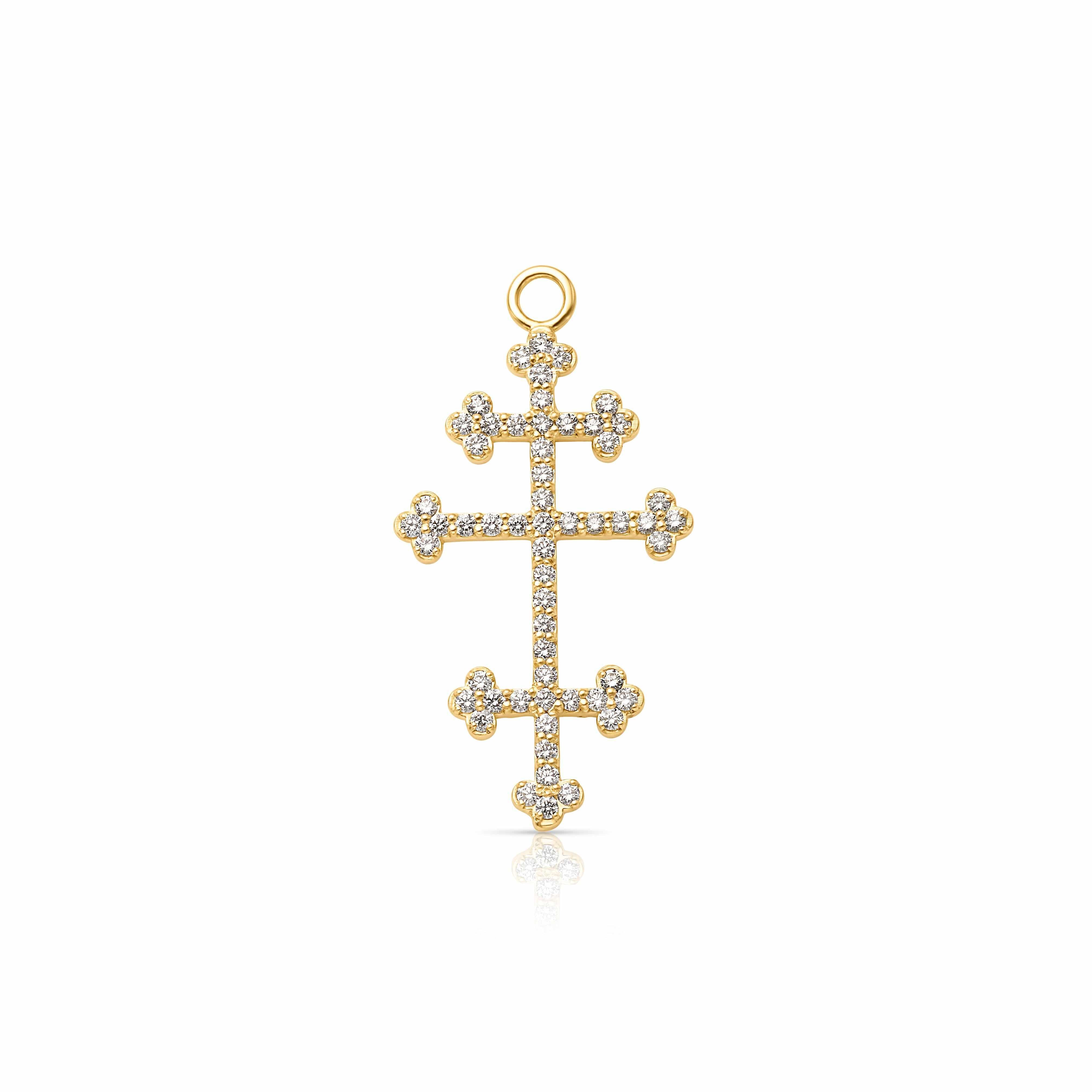 18KY Lorraine Cross Charm