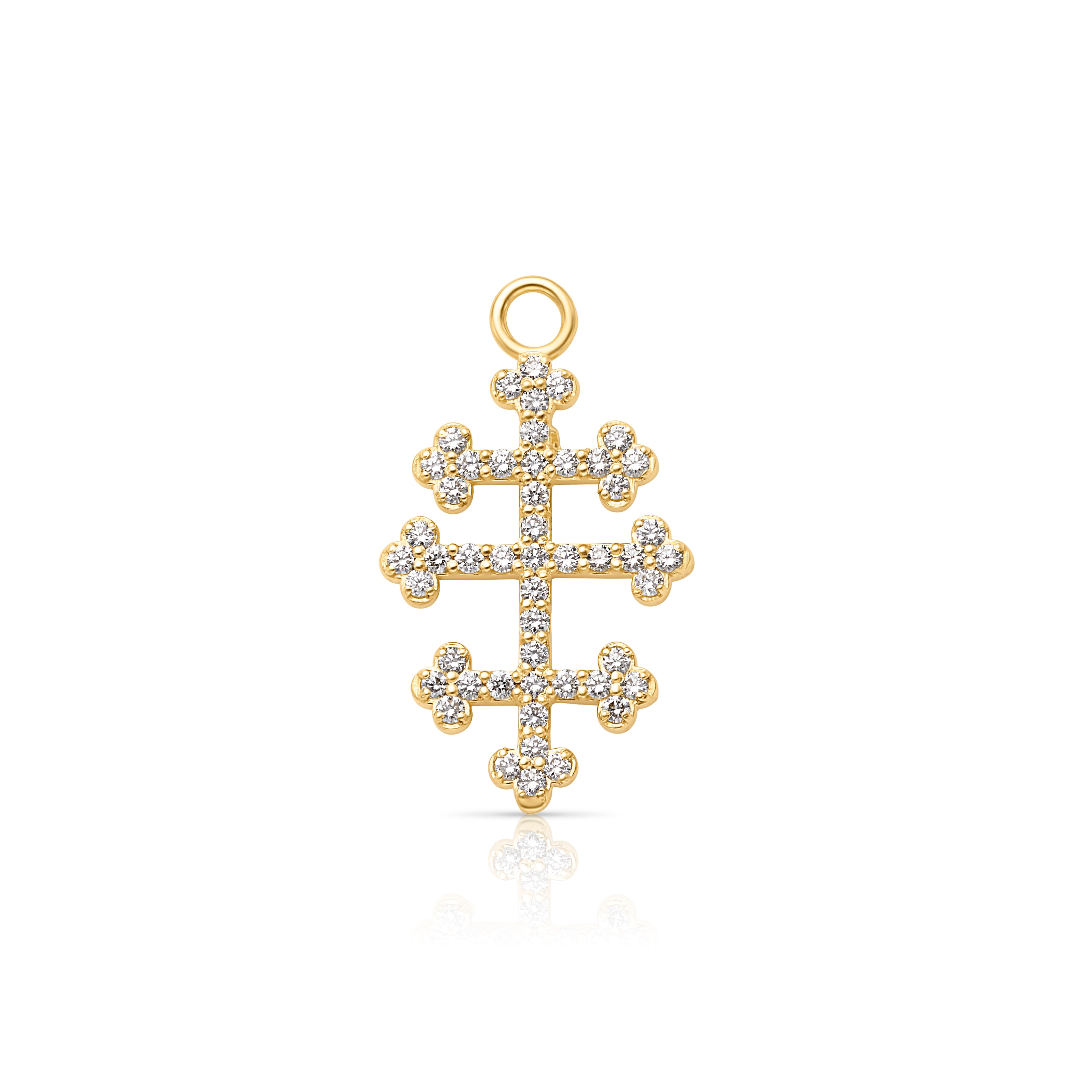 18KY Lorraine Cross Charm