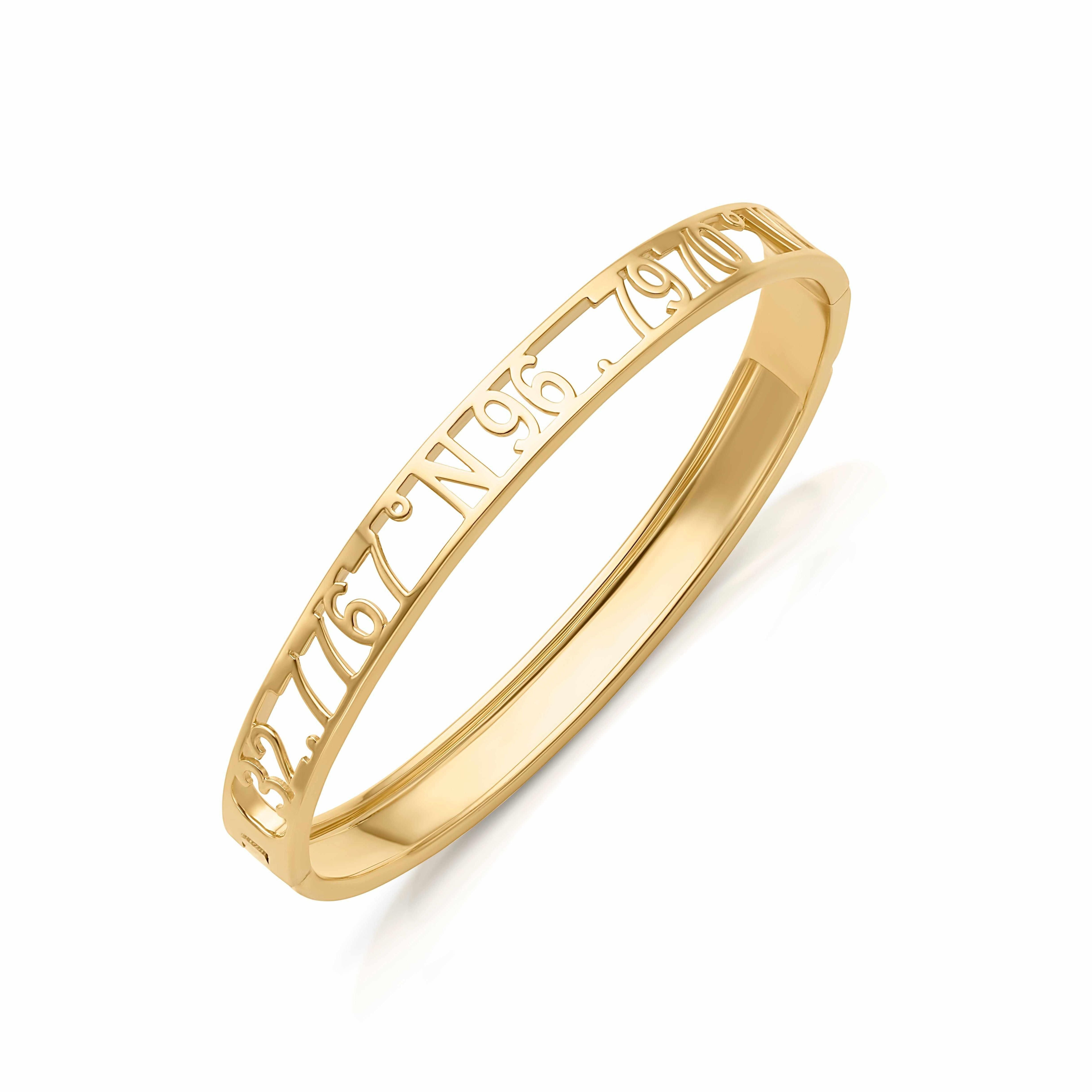 14KY Dallas Coordinates Bangle