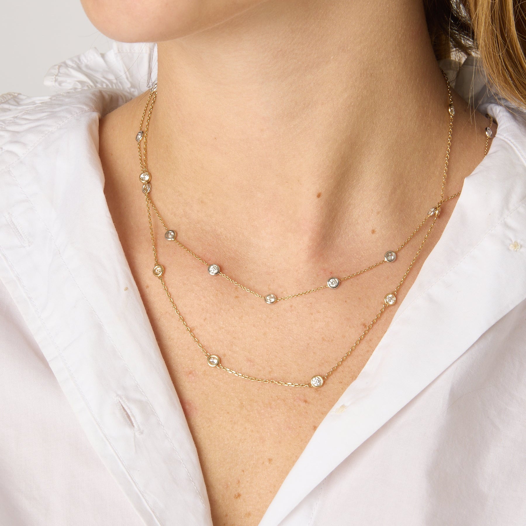 14KY Diamond by the Yard Necklace