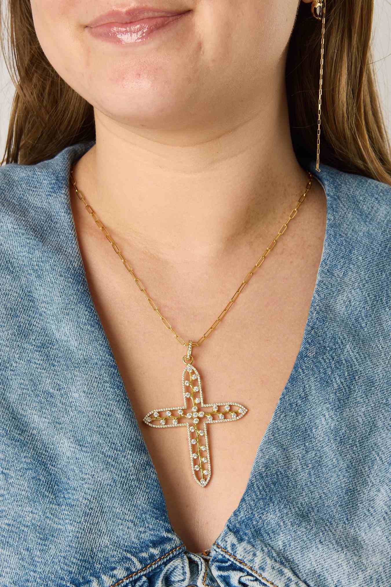 18KY Tracy Cross-Charms-Trilogy-Small-Susan Saffron Jewelry
