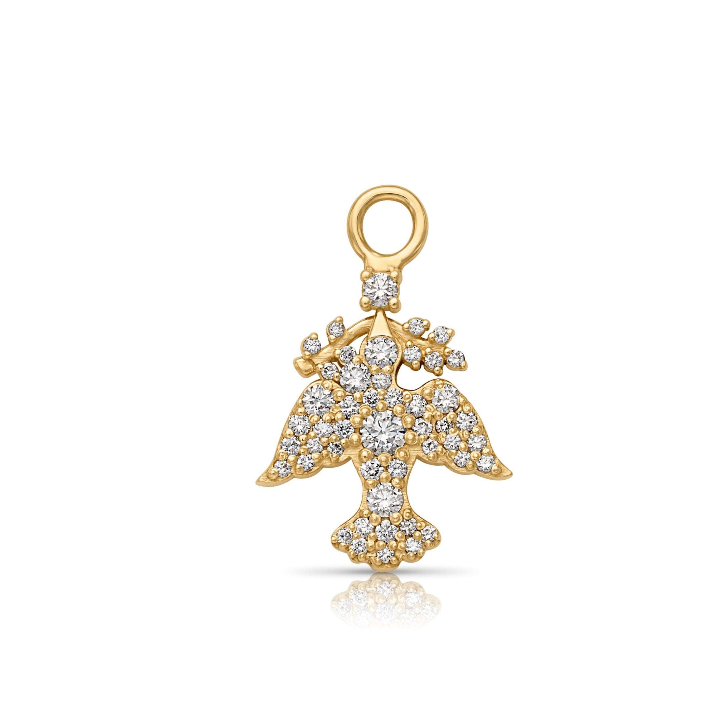 18KY Peace Charm