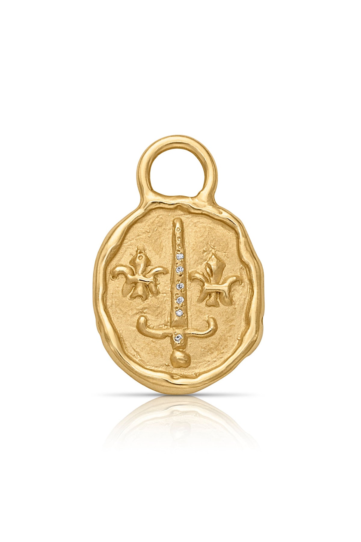 18KY Strength and Beauty Coin-Charms-Trilogy-Susan Saffron Jewelry