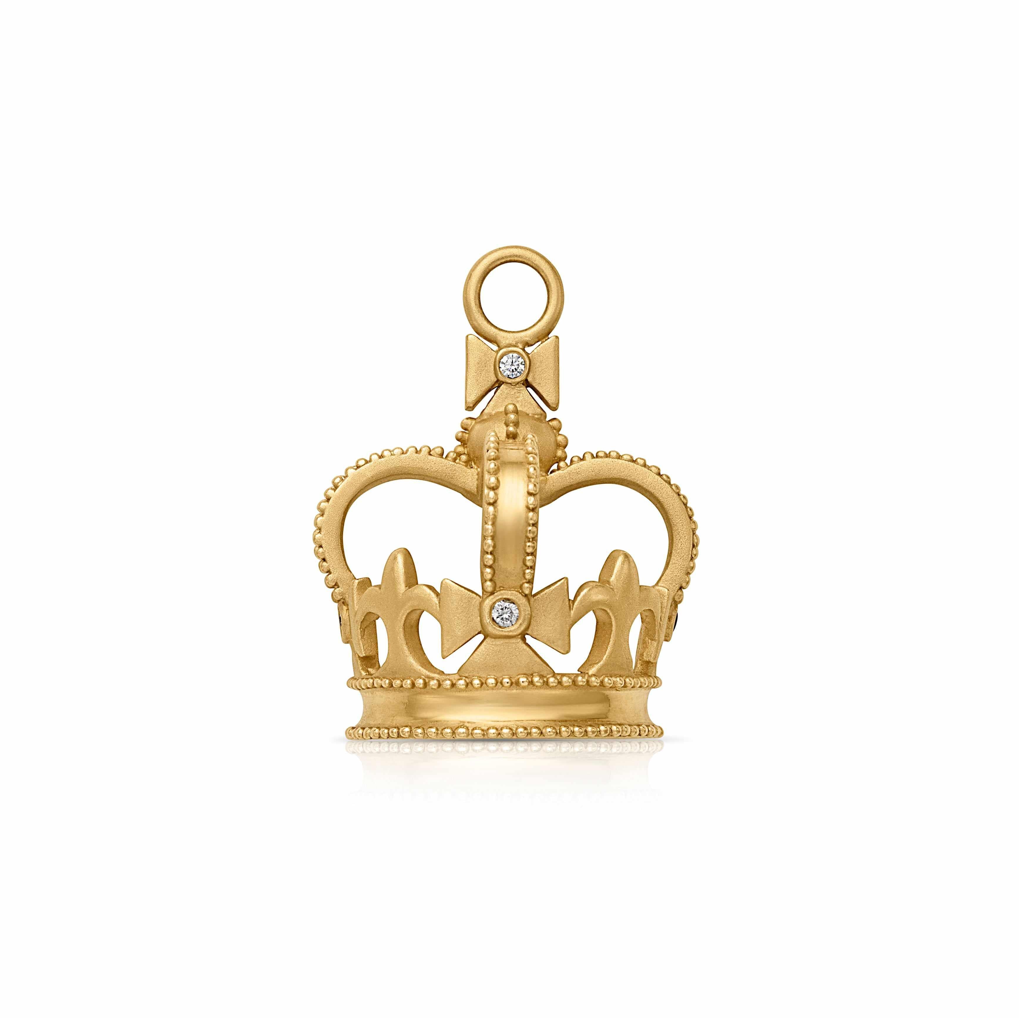 18KY Royal Crown Charm