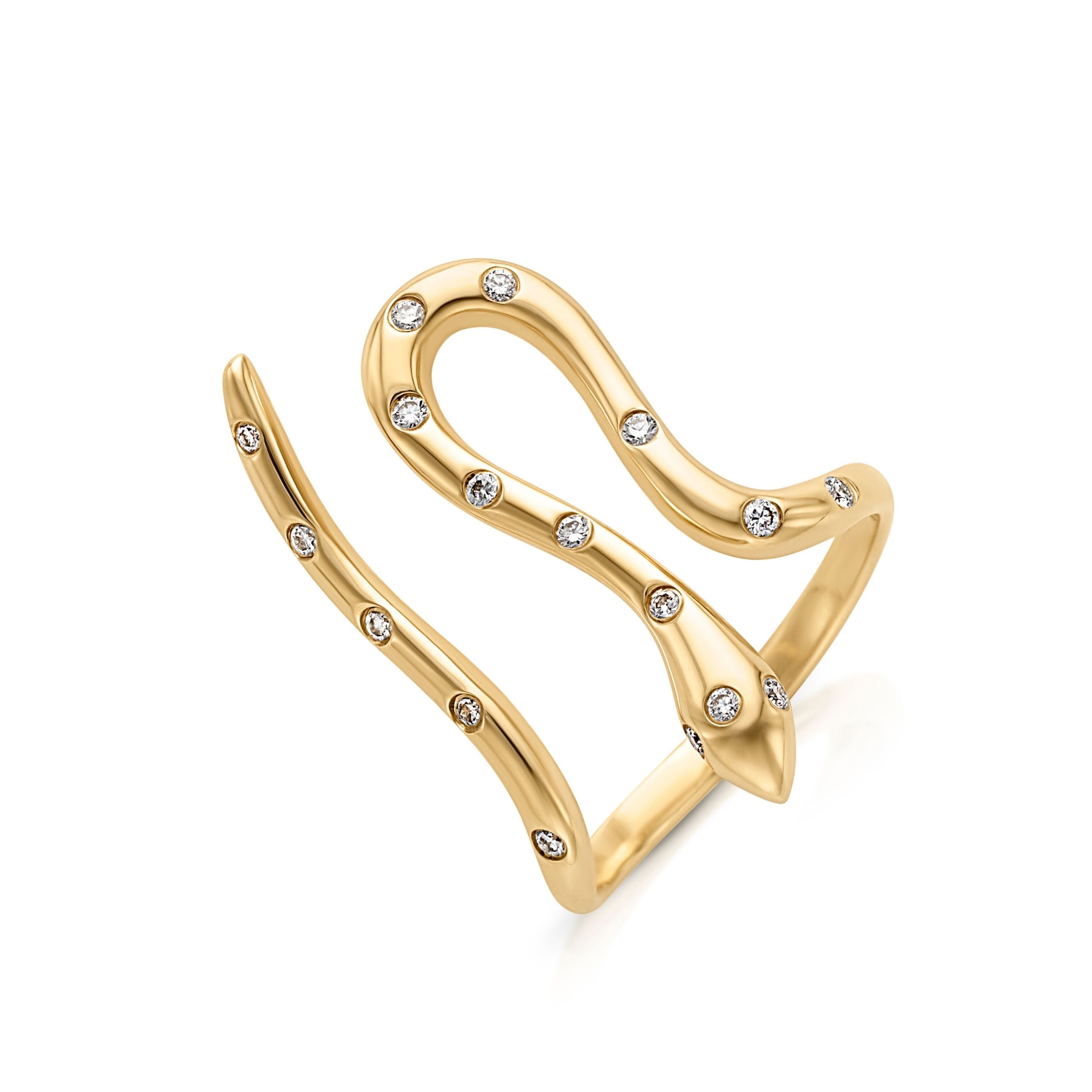 14KY Burnished Snake Ring