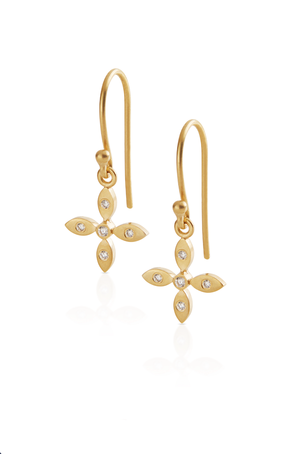 18KY Compass Earrings-Earrings-Kothari-Susan Saffron Jewelry