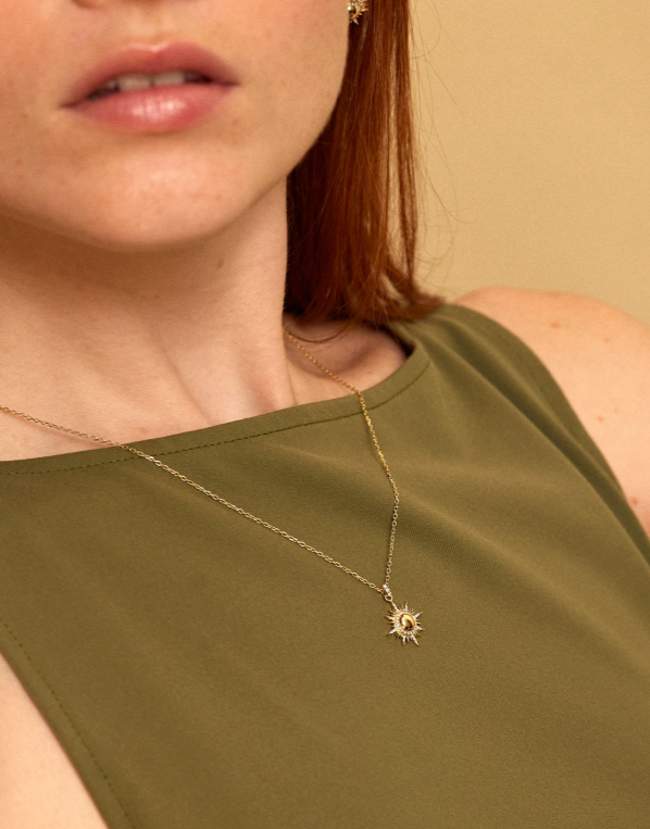 18KY Necklace with Il Sole