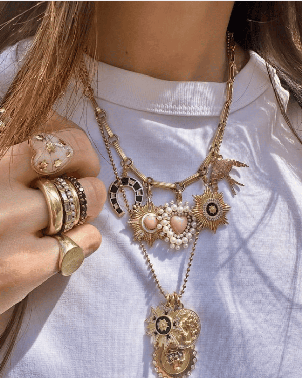 14KY Black Onyx Hallie Charm