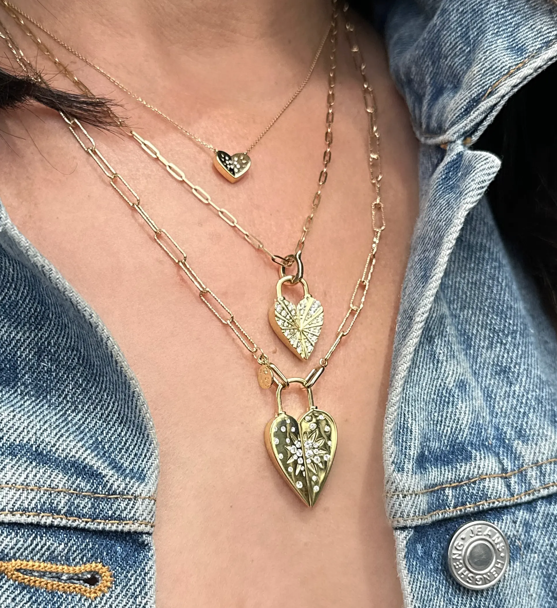 14KY Double Sided Rainbow and Diamond