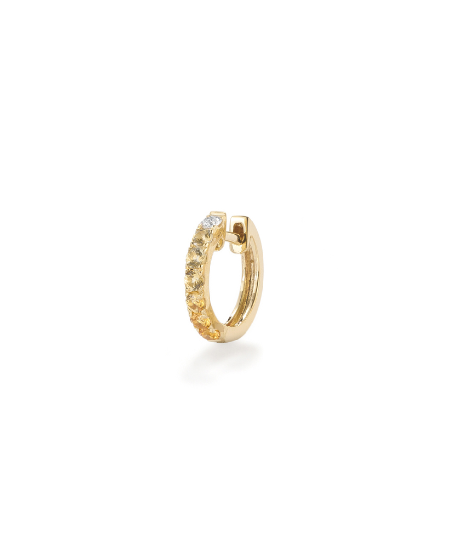 14KY Yellow Sapphire Midi Orb Hoops