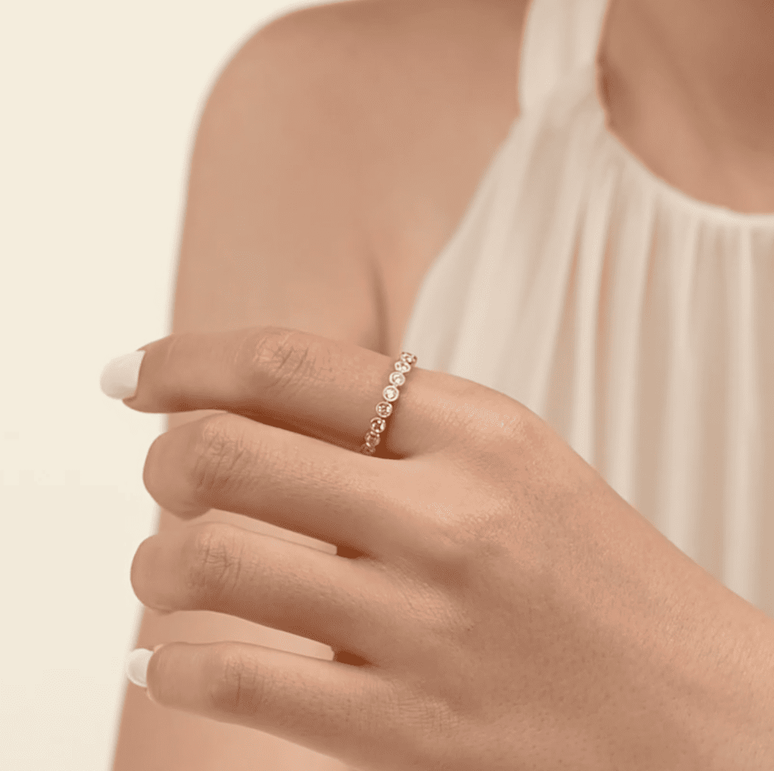 14KY Diamond Stackable Ring-Rings-Gabriel & Co.-Susan Saffron Jewelry