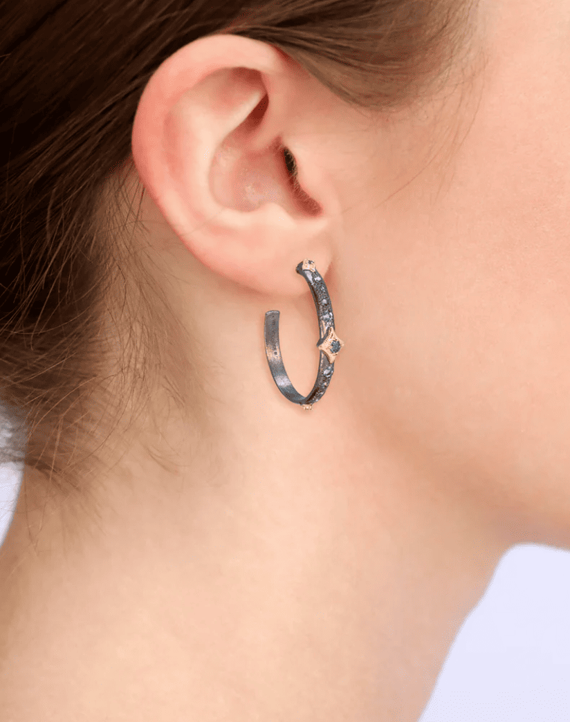 London Blue Topaz Crivelli Hoop Earrings