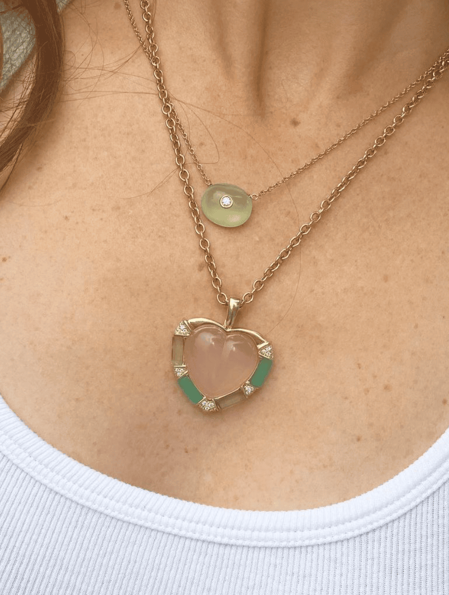 14KY Milestone Necklace Black Onyx and Emerald-Necklaces-Mason and Books-Susan Saffron Jewelry