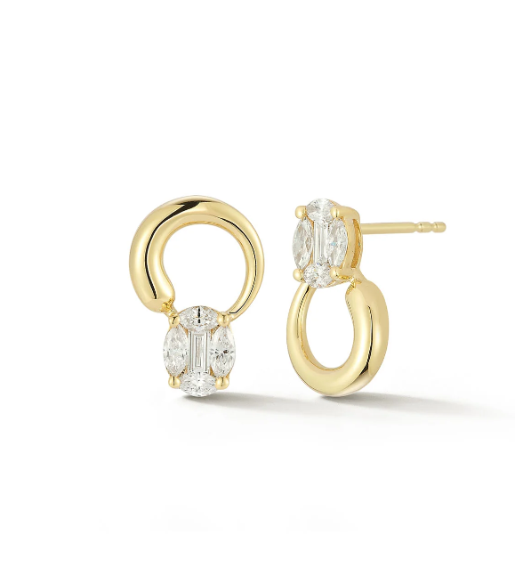 14KY Iris Illusion Earrings