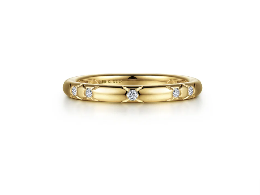 14KY Diamond Ladies Stackable Ring