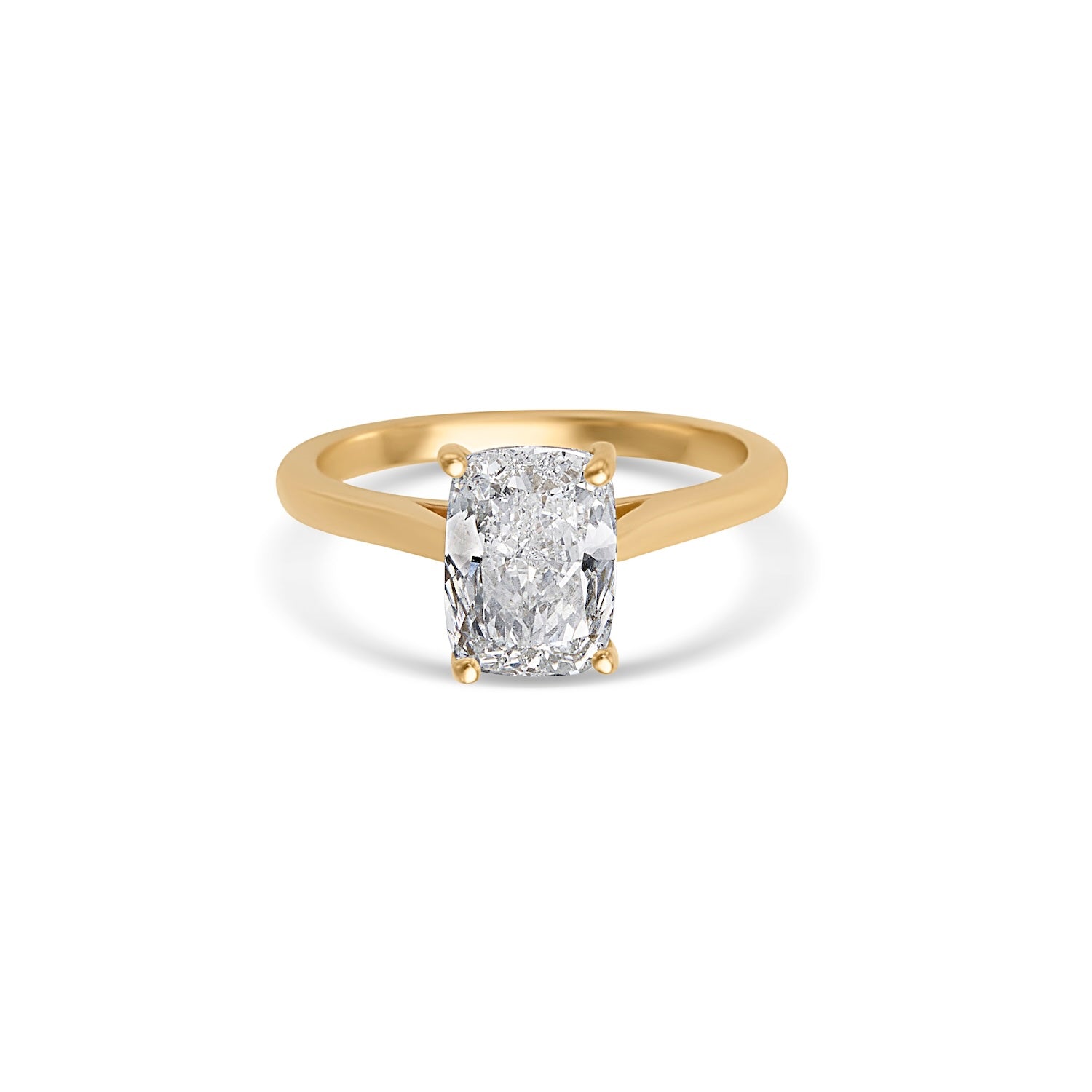 2.10CT Elongated Cushion Cut Engagement Ring