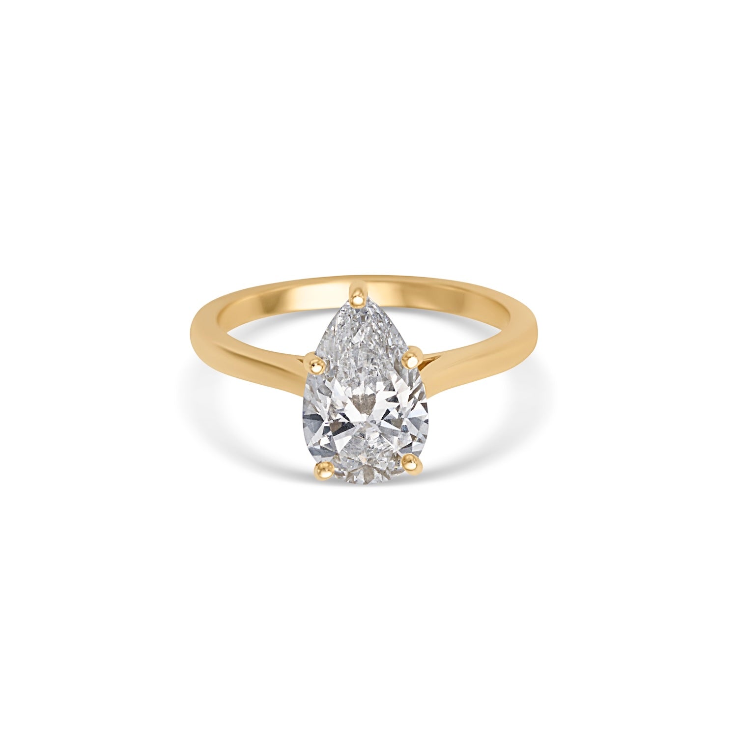2.00CT Pear Cut Solitaire Engagement Ring