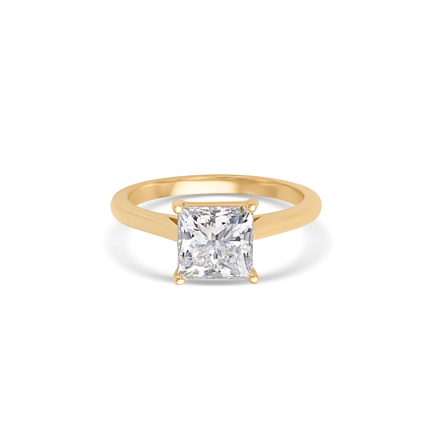 2.03CT Princess Cut Solitaire Engagement Ring